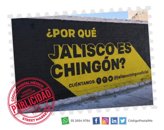 Imagen de campaña publicitaria en bardas en guadalajara.