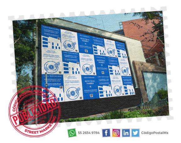 Imagen campaña publicitaria con fly posting por una agencia de publicidad experimentada