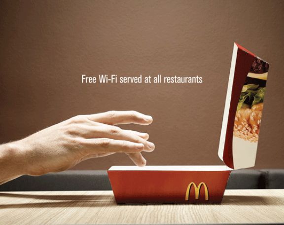 Imagen de referencia de publicidad McDonald's wifi