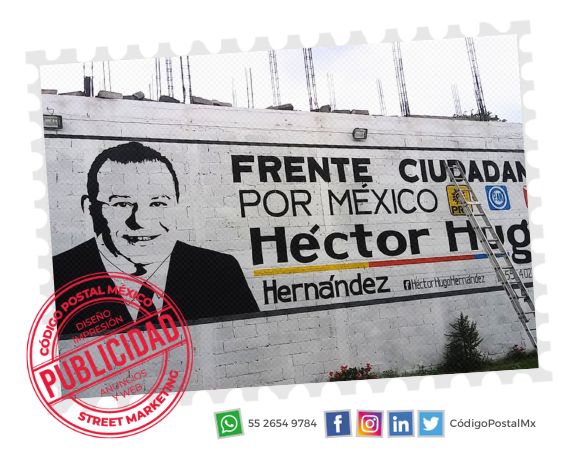 Campaña política en bardas publicitarias | pintado de barda publicitaria para campaña política