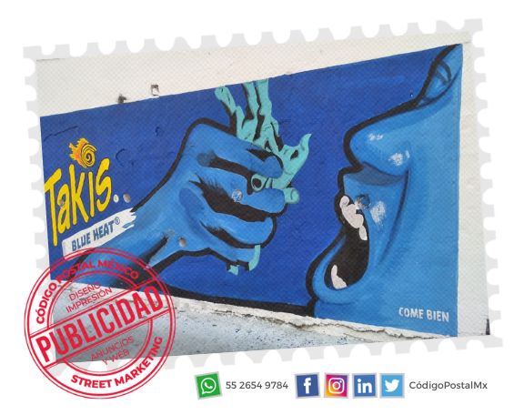 Pintado de bardas Takis Blue Heat