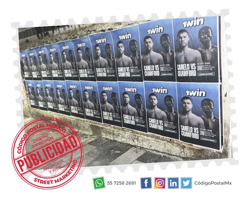 Imagen Fly Posting campaña OneWin / CDMX