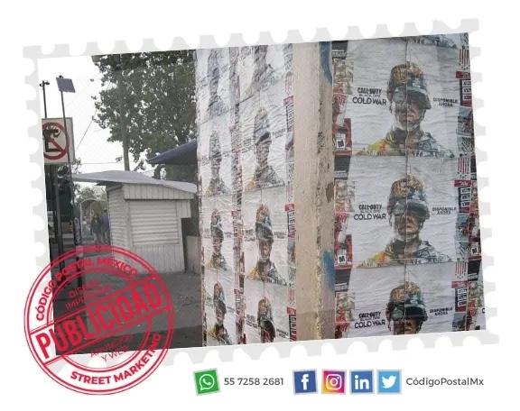 Imagen de campaña publicitaria posteo en guerrilla para Call of duty