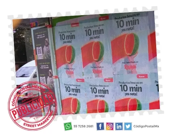 Imagen de campaña publicitaria posteo con estrategia de guerrilla para rappi