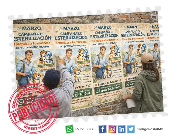 pegado de carteles con estrategias puclicitarias de fly posting